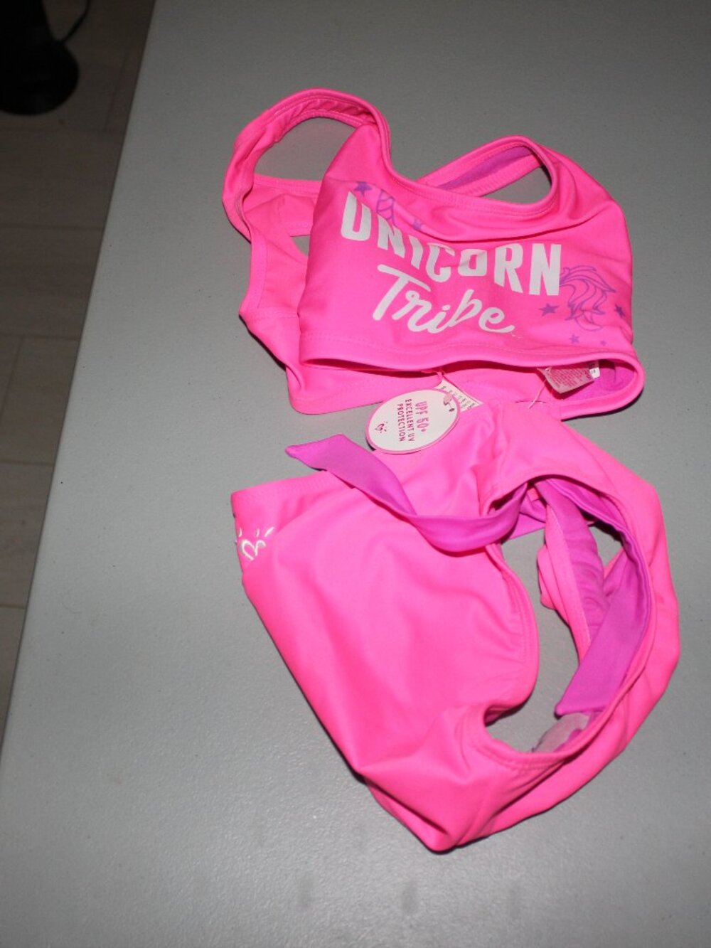 Pink & Purple 2 Pcs Justice Bikini Swimsuit Size 10